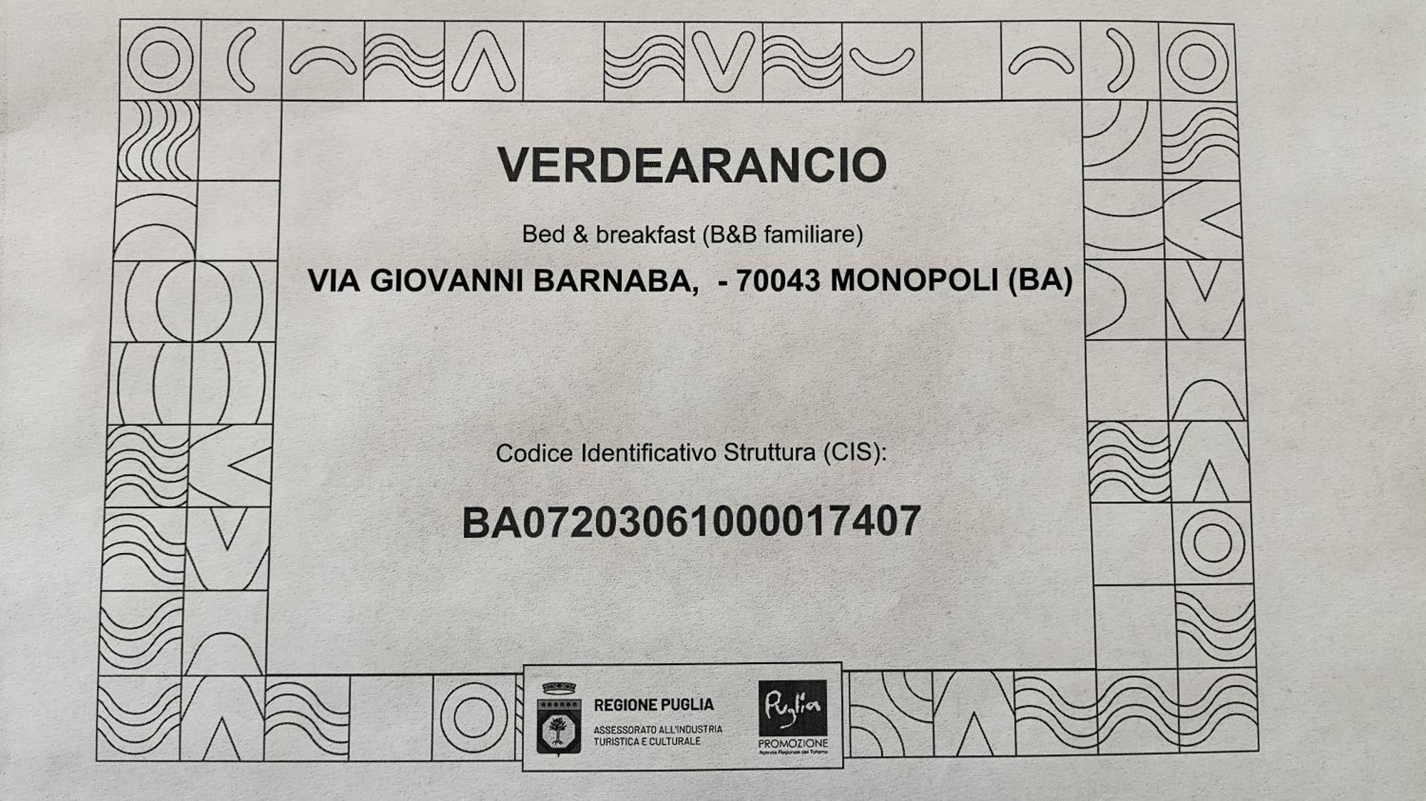 Bed & Breakfast Verdearancio *
